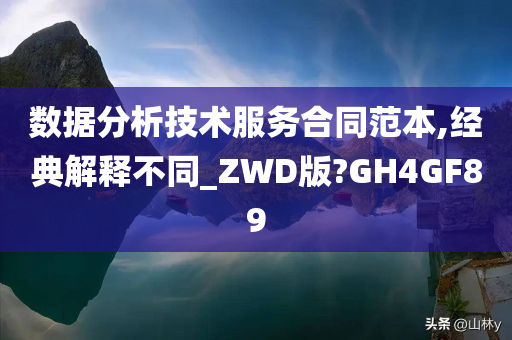 数据分析技术服务合同范本,经典解释不同_ZWD版?GH4GF89