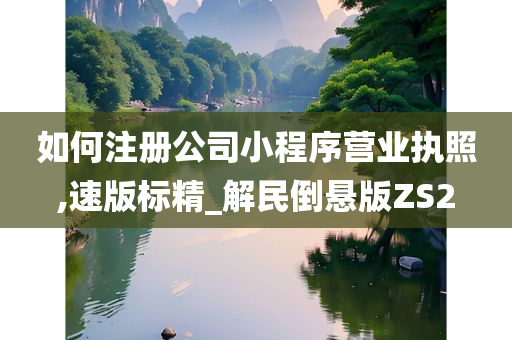 如何注册公司小程序营业执照,速版标精_解民倒悬版ZS2