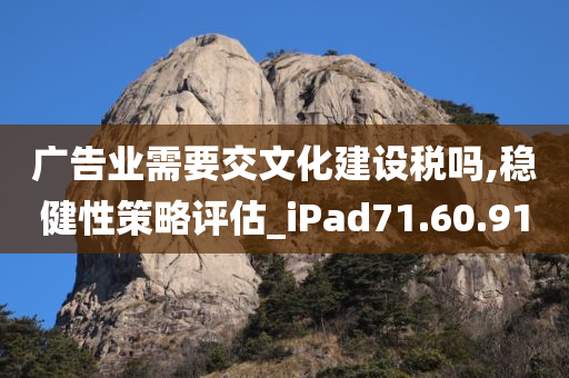 广告业需要交文化建设税吗,稳健性策略评估_iPad71.60.91