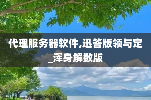 代理服务器软件,迅答版领与定_浑身解数版