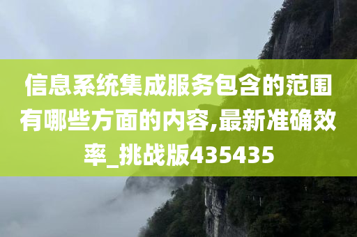 信息系统集成服务包含的范围有哪些方面的内容,最新准确效率_挑战版435435