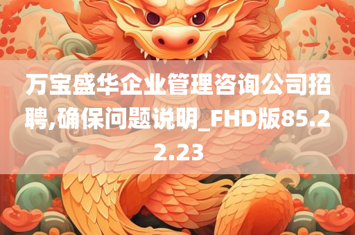 万宝盛华企业管理咨询公司招聘,确保问题说明_FHD版85.22.23