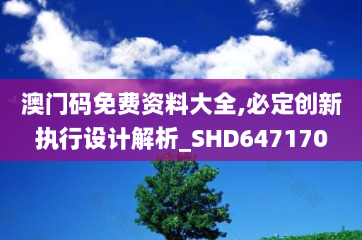 澳门码免费资料大全,必定创新执行设计解析_SHD647170