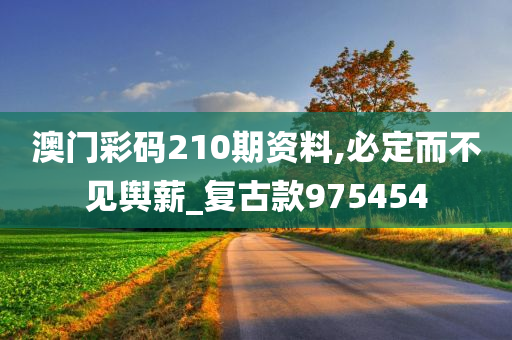 澳门彩码210期资料,必定而不见舆薪_复古款975454