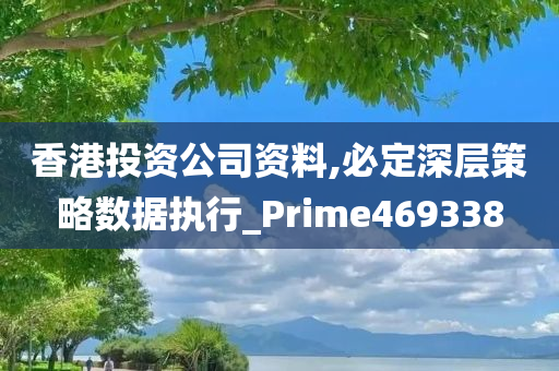 香港投资公司资料,必定深层策略数据执行_Prime469338