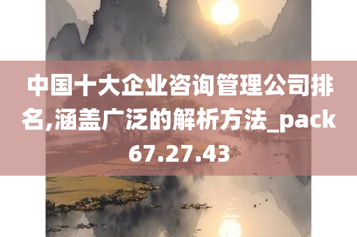 中国十大企业咨询管理公司排名,涵盖广泛的解析方法_pack67.27.43