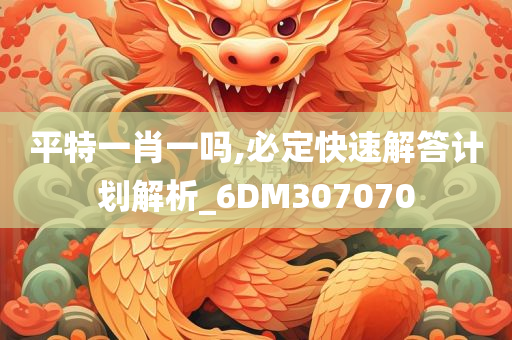 平特一肖一吗,必定快速解答计划解析_6DM307070