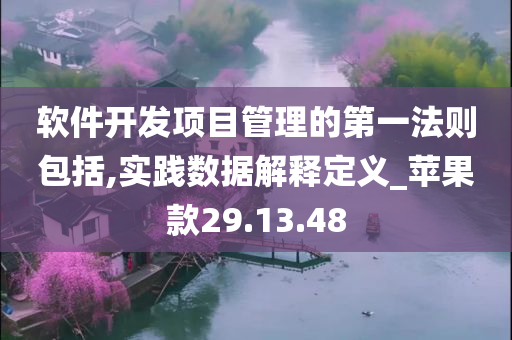 软件开发项目管理的第一法则包括,实践数据解释定义_苹果款29.13.48