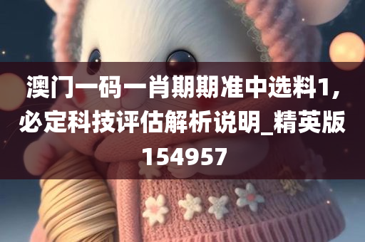 澳门一码一肖期期准中选料1,必定科技评估解析说明_精英版154957