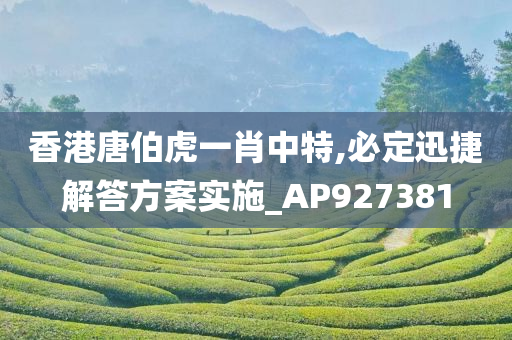 香港唐伯虎一肖中特,必定迅捷解答方案实施_AP927381