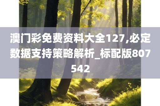 澳门彩免费资料大全127,必定数据支持策略解析_标配版807542