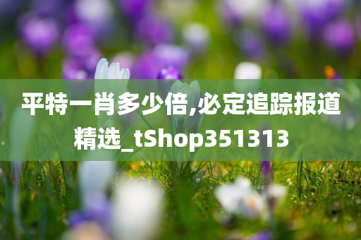 平特一肖多少倍,必定追踪报道精选_tShop351313