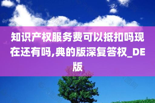 知识产权服务费可以抵扣吗现在还有吗,典的版深复答权_DE版