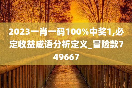 2023一肖一码100%中奖1,必定收益成语分析定义_冒险款749667