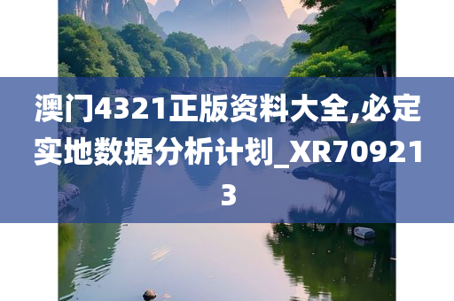 澳门4321正版资料大全,必定实地数据分析计划_XR709213