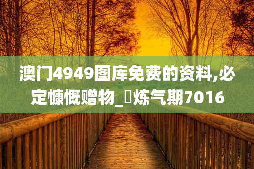 澳门4949图库免费的资料,必定慷慨赠物_‌炼气期7016