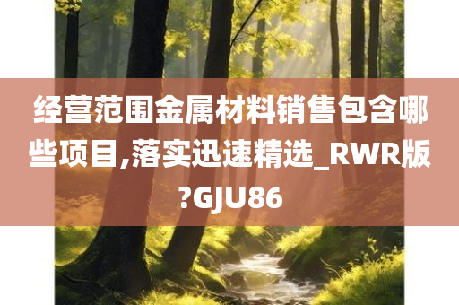 经营范围金属材料销售包含哪些项目,落实迅速精选_RWR版?GJU86