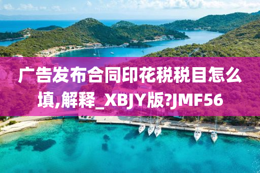 广告发布合同印花税税目怎么填,解释_XBJY版?JMF56