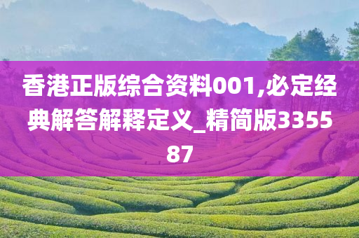 香港正版综合资料001,必定经典解答解释定义_精简版335587