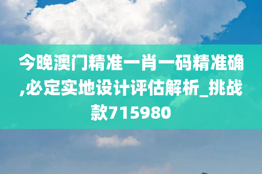 今晚澳门精准一肖一码精准确,必定实地设计评估解析_挑战款715980