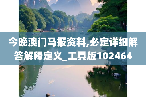 今晚澳门马报资料,必定详细解答解释定义_工具版102464