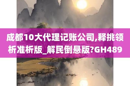 成都10大代理记账公司,释挑领析准析版_解民倒悬版?GH489