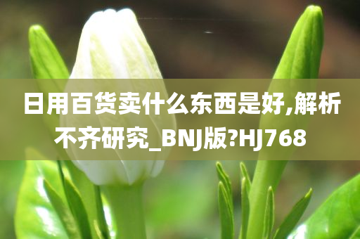 日用百货卖什么东西是好,解析不齐研究_BNJ版?HJ768