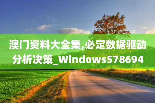 澳门资料大全集,必定数据驱动分析决策_Windows578694