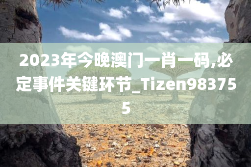 2023年今晚澳门一肖一码,必定事件关键环节_Tizen983755