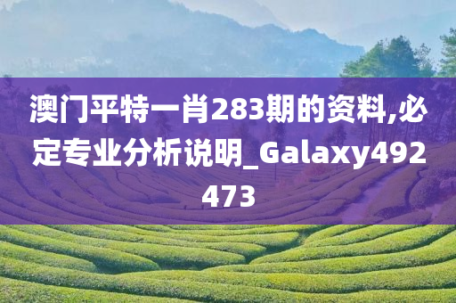 澳门平特一肖283期的资料,必定专业分析说明_Galaxy492473