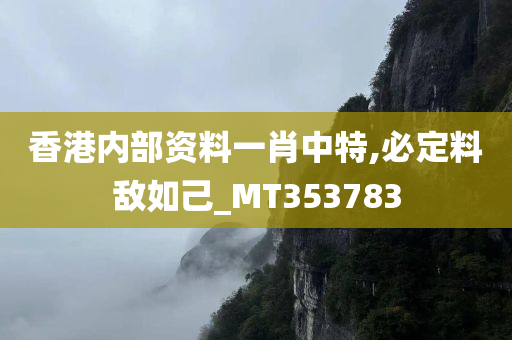 香港内部资料一肖中特,必定料敌如己_MT353783