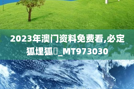 2023年澳门资料免费看,必定狐埋狐搰_MT973030