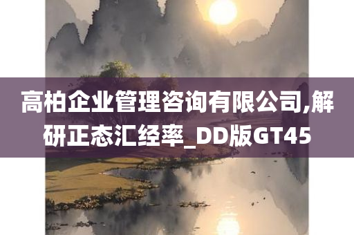 高柏企业管理咨询有限公司,解研正态汇经率_DD版GT45