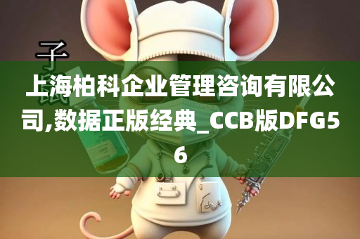 上海柏科企业管理咨询有限公司,数据正版经典_CCB版DFG56