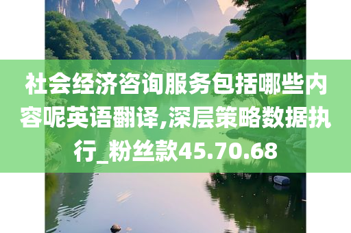 社会经济咨询服务包括哪些内容呢英语翻译,深层策略数据执行_粉丝款45.70.68