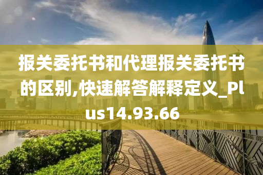 报关委托书和代理报关委托书的区别,快速解答解释定义_Plus14.93.66