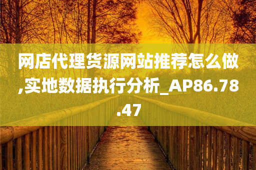 网店代理货源网站推荐怎么做,实地数据执行分析_AP86.78.47