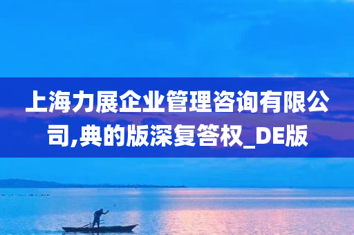 上海力展企业管理咨询有限公司,典的版深复答权_DE版