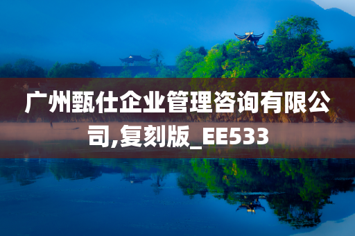 广州甄仕企业管理咨询有限公司,复刻版_EE533