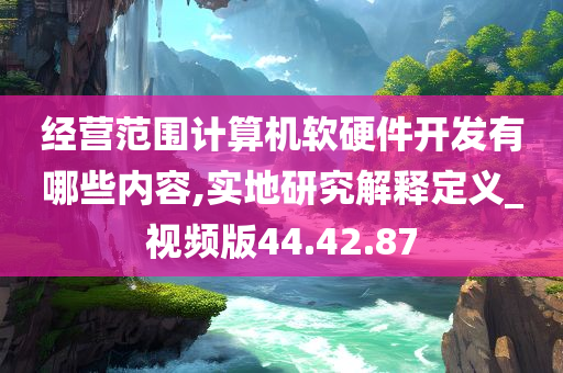 经营范围计算机软硬件开发有哪些内容,实地研究解释定义_视频版44.42.87