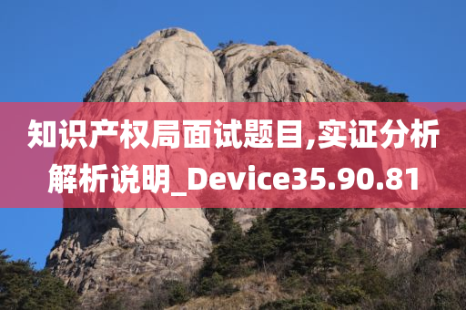 知识产权局面试题目,实证分析解析说明_Device35.90.81