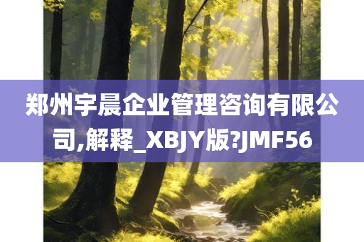 郑州宇晨企业管理咨询有限公司,解释_XBJY版?JMF56