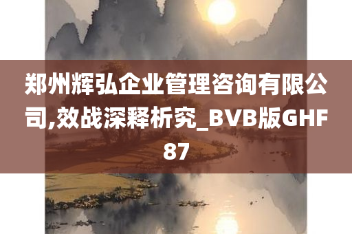 郑州辉弘企业管理咨询有限公司,效战深释析究_BVB版GHF87