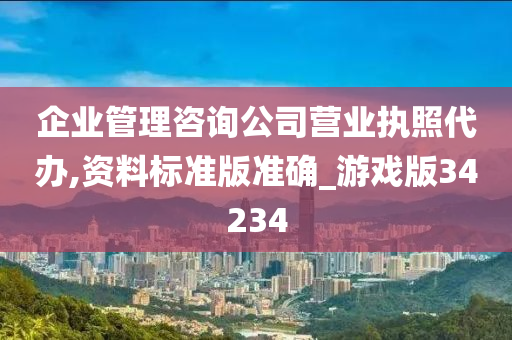 企业管理咨询公司营业执照代办,资料标准版准确_游戏版34234