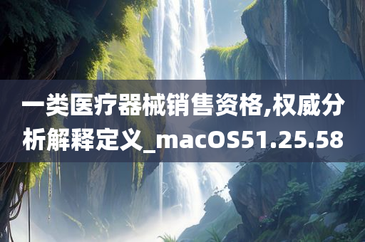 一类医疗器械销售资格,权威分析解释定义_macOS51.25.58