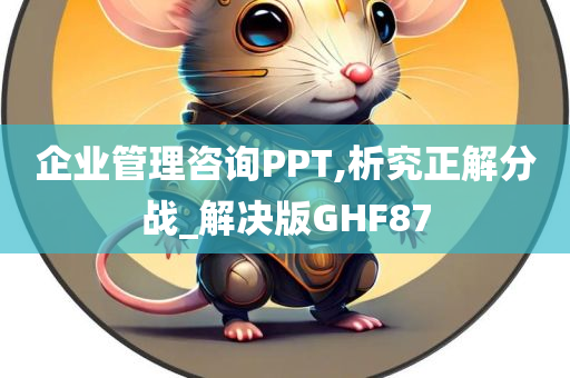 企业管理咨询PPT,析究正解分战_解决版GHF87