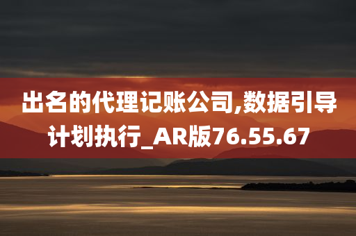 出名的代理记账公司,数据引导计划执行_AR版76.55.67