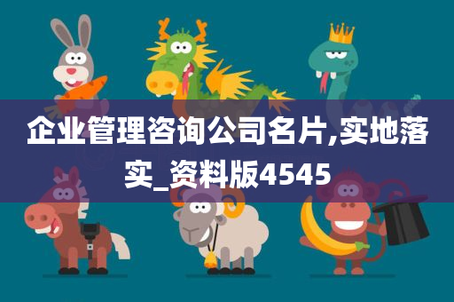 企业管理咨询公司名片,实地落实_资料版4545