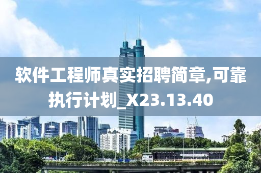 软件工程师真实招聘简章,可靠执行计划_X23.13.40