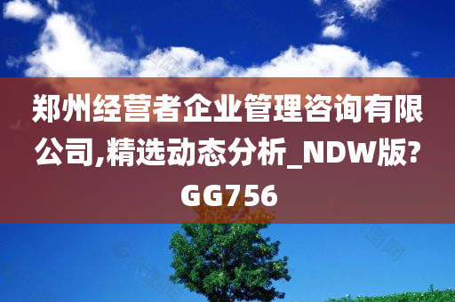 郑州经营者企业管理咨询有限公司,精选动态分析_NDW版?GG756